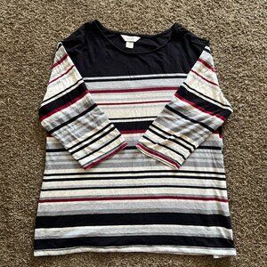 CJ Banks Stripe Blouse